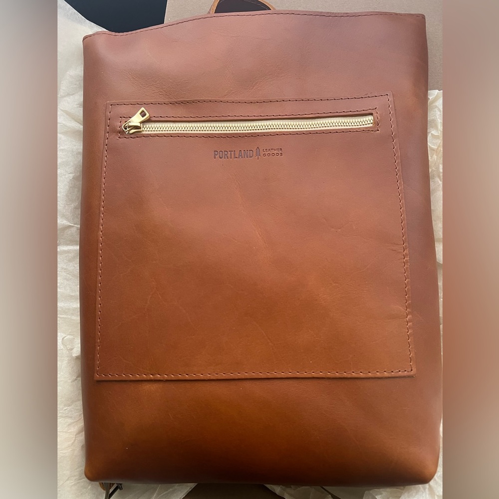 Portland Leather Goods Laptop Backpack in Honey